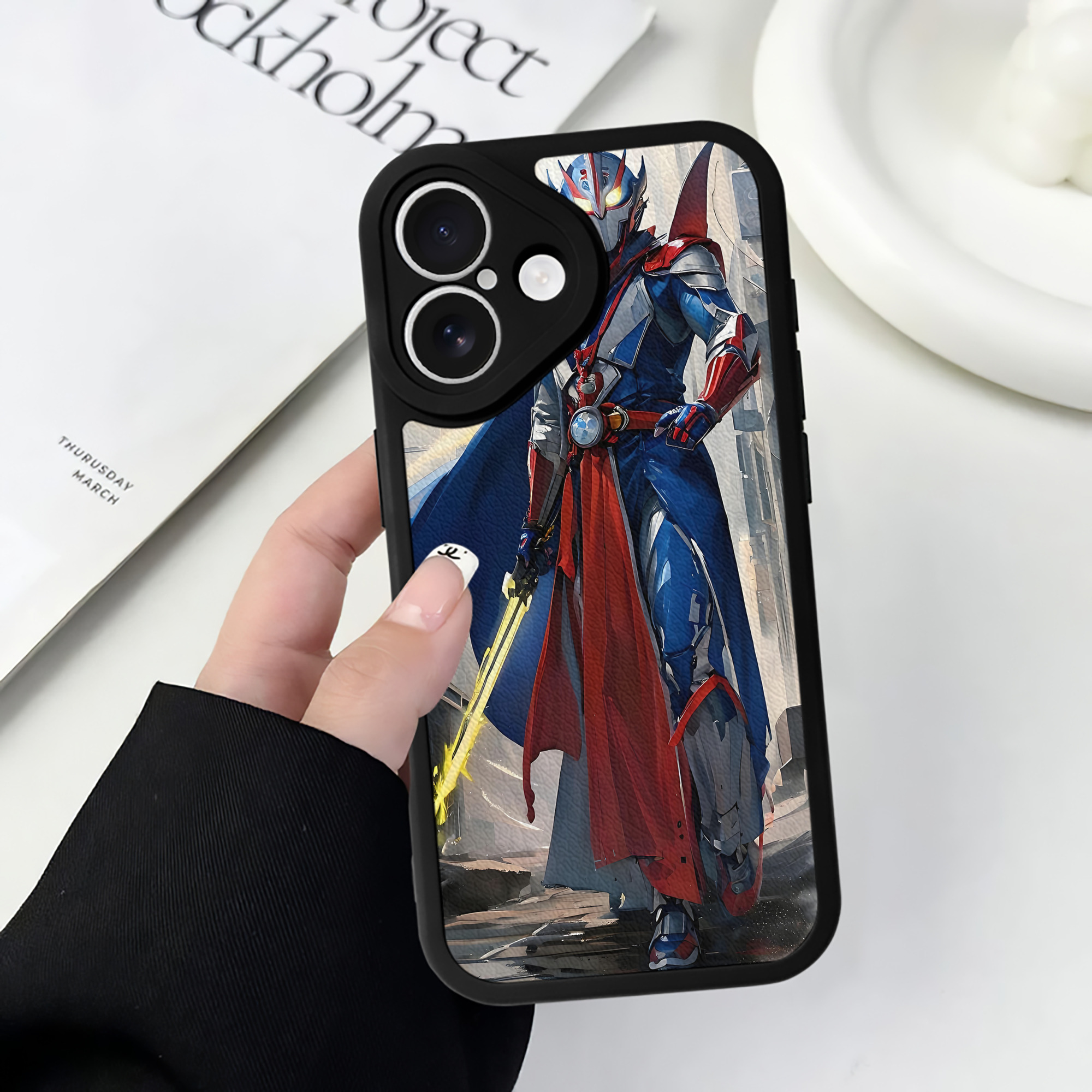 （画像用） ウルトラマン Ultraman 【iPhone 16シリーズ対応】シリコンスマホケース（レザー調） 材質：シリコン